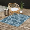 Heather Dutton Arabella Washed Indigo Outdoor Rug - Deny Designs - 3 of 4
