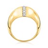 Ross-Simons 0.20 ct. t.w. Diamond Striped Ring in 18kt Gold Over Sterling - 4 of 4