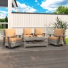 YARDSIGHT  Outdoor Swivel Patio Chairs with 360° Rotation, All-Weather PE Wicker Armchairs with Cushions for Garden, Deck, Porch, and Backyard - 2 of 4
