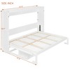 Mshliw Queen Size Wall Murphy Bed with Foldable Cabinet, Vanity Desk, Center Mirror and Side Drawers, Space-Saving Storage Bed - 3 of 4