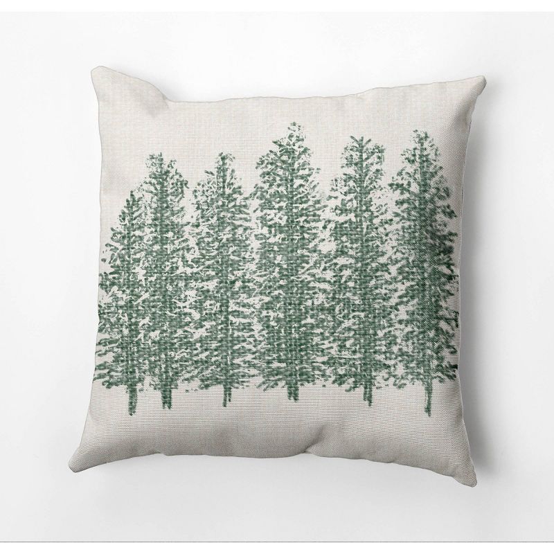 18"x18" 'Through the Woods' Square Throw Pillow - e by design, 1 of 5