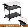 Outdoor Grill Cart Table with 4 Lockable Wheels, 304 Stainless Steel Pizza Oven Stand & BBQ Prep Table - 4 of 4