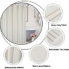 TackView Embossed Pattern Shower Curtain, Microfiber Fabric Shower Liner Waterproof Polyester Fabric - 4 of 4