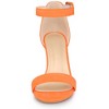 Allegra K Women's Back to College Open Toe Ankle Strap Chunky Heel Sandals - 2 of 4
