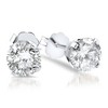 Pompeii3 1ct Diamond Studs 14k White Gold Clarity Enhanced - 2 of 4