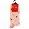 Women's Peach Novelty Face Novelty Socks - 3 of 3