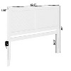 AFI Furnishings AFI Canyon Solid Wood Rustic Farmhouse Headboard King in White - 3 of 4