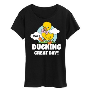 Women's - Instant Message - Ducking Great Day Short Sleeve Graphic T-Shirt - 1 of 4