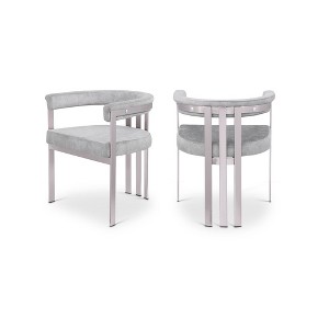 Meridian Furniture,Marcello Velvet Dining Chair, Set of 2 - 1 of 4