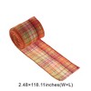 Unique Bargains Gift Wrap Ribbons Tartan Christmas Bow Polyester Pumpkin 118.11"x2.48" 1 Pc - 3 of 4