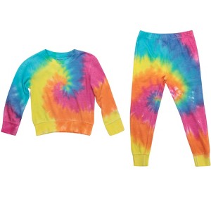 Just Love Tie Dye Long Sleeve T-Shirt and Jogger Pants for Girls - 1 of 3