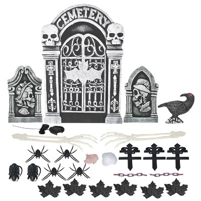 24pc Tombstone Set Halloween Decoration