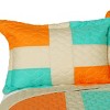 Slickblue 3 PC Full/Queen Quilt Set, Handmade Vermicelli Quilted, Soft TC Fabric, 6 Unique Designs, Bedding - 3 of 4