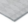 Pewter And Silver Geometric Washable Indoor Outdoor Area Rug - 4 of 4