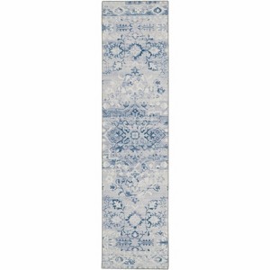 HomeStock Washable Harris Grey/Ivory 2x8, Machine Woven with Printed Designs, Transitional - 1 of 4