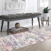 Washable Geometric Area Rug, Non-Slip Low Pile Foldable Stain-Resistant Floor Cover for Living Room Bedroom Dining Room - 3 of 4