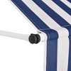 VidaXL Manual Retractable Awning 157.5" Blue and White Stripes - 3 of 4
