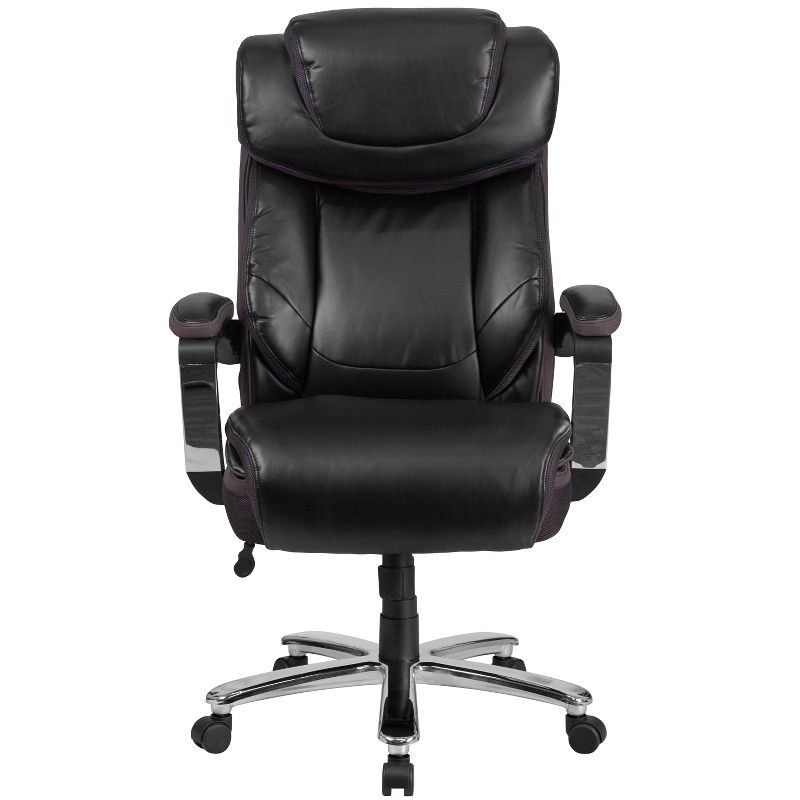 Flash Furniture HERCULES Series Big & Tall 500 lb. Rated LeatherSoft Executive Swivel Ergonomic Office Chair with Height Adjustable Headrest, 6 of 18