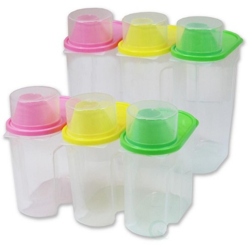 Basicwise BPA-Free Plastic Food Saver, Kitchen Food Cereal Storage Containers with Graduated Cap - image 1 of 4