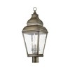 Livex Lighting Exeter 3 - Light Post Light in  Vintage Pewter - 3 of 4