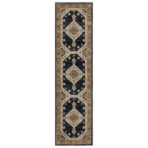 Oriental Weavers Andorra 2281E Blue/ Orange Indoor Area Rug - 2'3" x 8' - 1 of 4