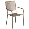 Flash Furniture Oia Commercial Grade 28" Square Indoor-Outdoor Steel Patio Table Set with 4 Square Back Chairs - 4 of 4