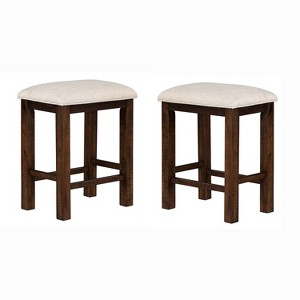 2pk 25" Foret Rustic Counter Height Barstools Rustic Oak - HOMES: Inside + Out - 1 of 4