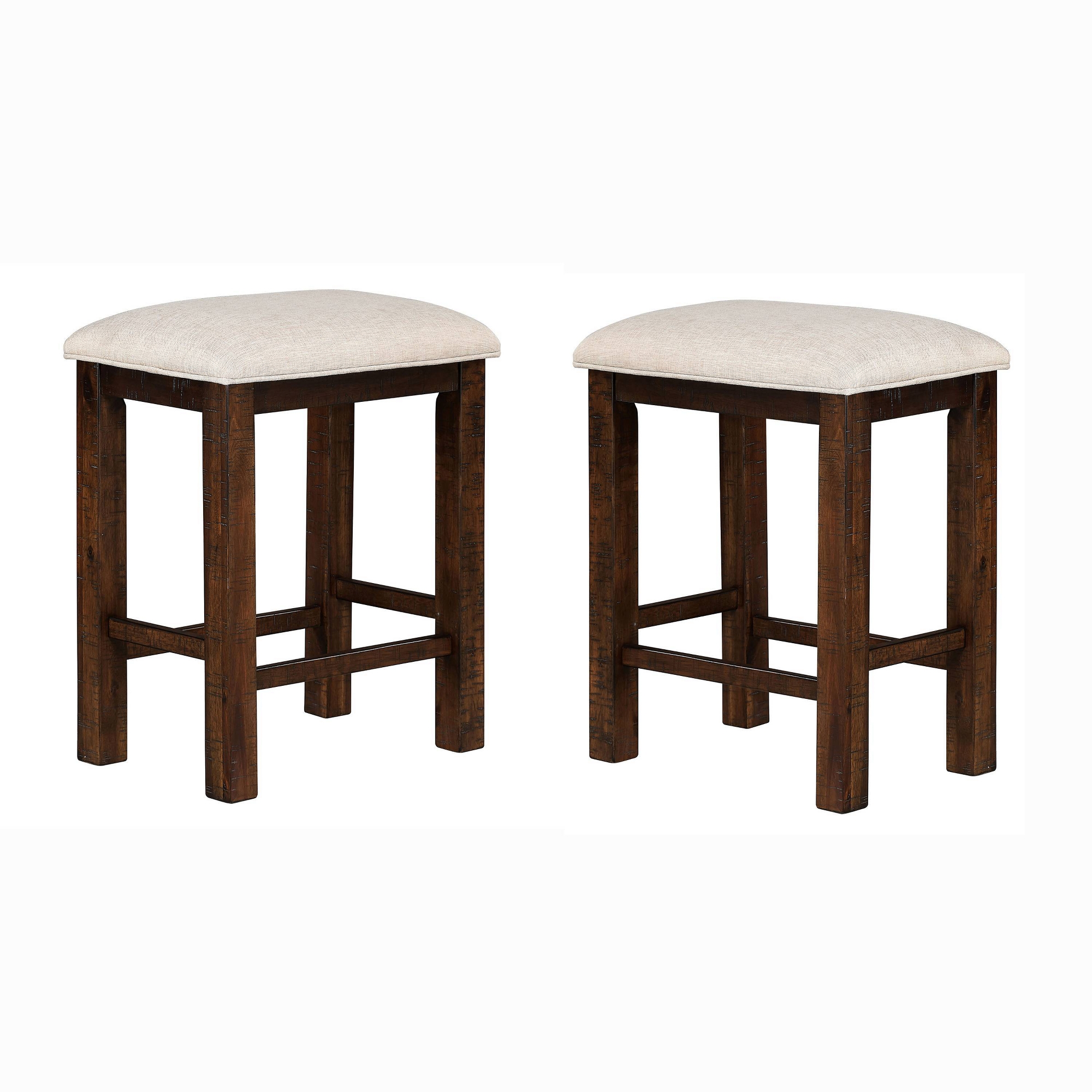 2pk 25" Foret Rustic Counter Height Barstools Rustic Oak - HOMES: Inside + Out