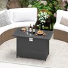 Costway 44.5" Propane Fire Pit Table with Metal Slatted Tabletop & Stainless Steel Burner Brown/Black/Gray - 4 of 4