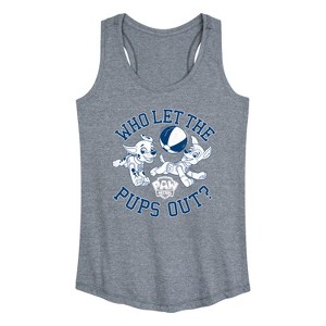 Women's - Paw Patrol - Who Let The Pups Out Graphic Racerback Tank - 1 of 4