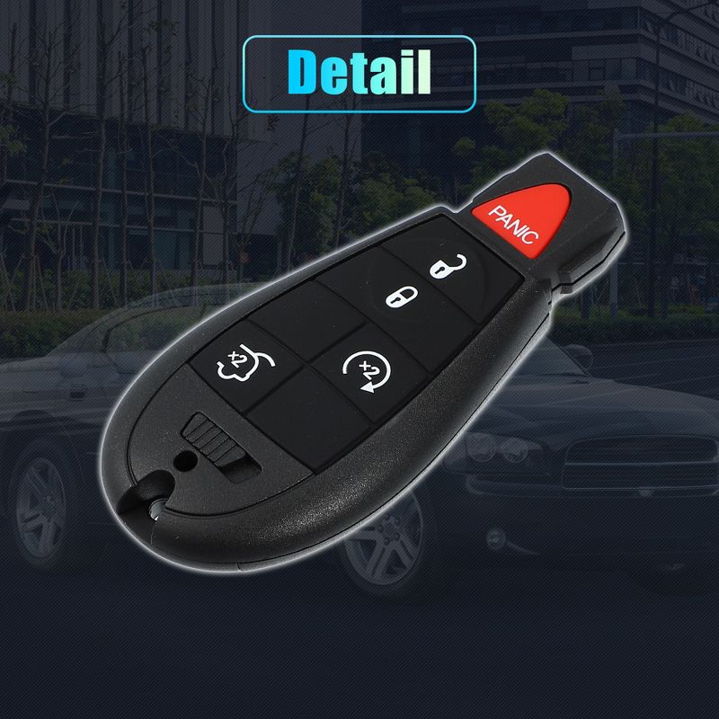 Unique Bargains 5 Button Replacement Key Fob Case Keyless Entry Remote Key Shell Cover for Jeep Grand Cherokee Commander with Blade No Chip Black 1 Pc, 5 of 6
