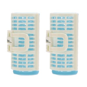Unique Bargains Women's Heatless Voluminous Hair Roller 2.72"x1.34" White Blue 2pcs - 1 of 4