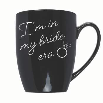 Elanze Designs I'm In My Bride Era 10 ounce New Bone China Coffee Tea Cup Mug For Your Favorite Morning Brew, Black
