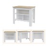 NicBex Kitchen Island Cart Morden 27.5" Kitchen Carts with Storage, 3 Shelves and Spacious Top Surface for Kitchen - 2 of 4