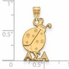 Black Bow Jewelry 14k Yellow Gold Plated Sterling Silver Alpha Sigma Alpha Greek Life Small Pendant - 2 of 3