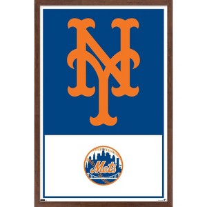 Trends International MLB New York Mets - Logo 22 Framed Wall Poster Prints - 1 of 4