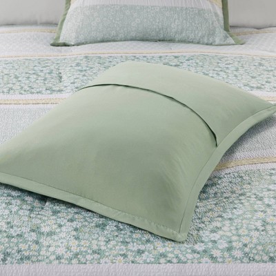 Madison Park 5pc King/California King Tulia Seersucker Comforter Bedding Set with Throw Pillows Green - Madison Park: Microfiber, Botanical Pattern — фото 5