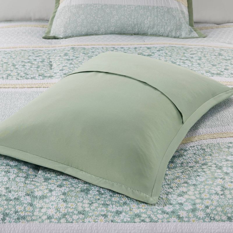 5pc Tulia Seersucker Comforter Bedding Set with Throw Pillows Green - Madison Park, 6 of 13