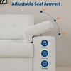 85 Inch 3 Seater Couch with Deep Seat & Adjustable Armrest, Mid Century Modern Living Room Sofa, Comfy Chenille Sofa Comfortable Couches for Bedroom - 4 of 4