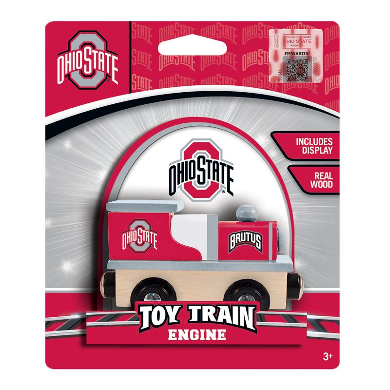 MasterPieces Officially Licensed NCAA Ohio State Buckeyes Wooden Toy Train Engine For Kids, 3 of 6