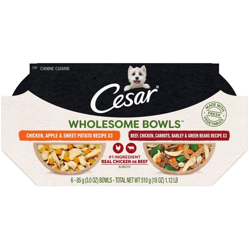 Cesar Wholesome Bowls Wet Dog Food - 3oz/6ct
, 1 of 12