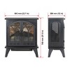 SEVOBAL Fireplace Insert Heater Mantel 3D Flame Quartz Fireplace Stove Bottom Air Outlet Fire Place Panoramic 3-Side View, Black, 28.15"*15.35"*26.57" - 3 of 4