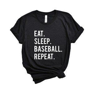 Simply Sage Market Women's East Sleep Baseball Repeat Short Sleeve Graphic Tee - 1 of 3