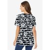 Woman Within Plus Size Perfect Printed Short-Sleeve V-Neck Tee - 3 of 4