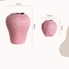 NotArt Handmade Ceramic Glazed Strawberry Vase - Modern Simple Style Vase festival gift holiday vases - 3 of 4
