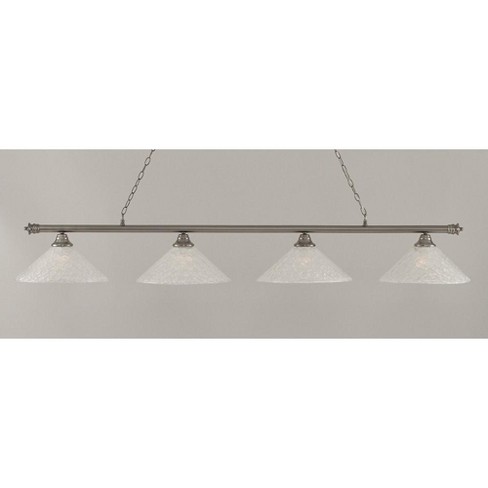 Toltec Lighting Oxford 4 - Light Island Pendant Light , Brushed Nickel with  16