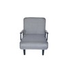 Homy Casa Convertible Accent Chair with Adjustable Back and Metal Armrests, Gray – Lounge Chair & Chaise in One - 4 of 4