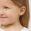 Girl's Spring Cubic Zirconia Flower Screw Back Sterling Silver Earrings - In Season Jewelry - 3 of 4