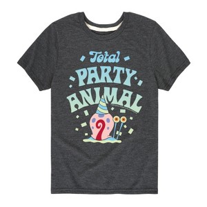 Boys' - Spongebob Squarepants - Total Party Animal Short Sleeve Graphic T-Shirt - 1 of 4