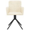vidaXL Swivel Dining Chairs, 2 Pcs, Cream Velvet - 4 of 4